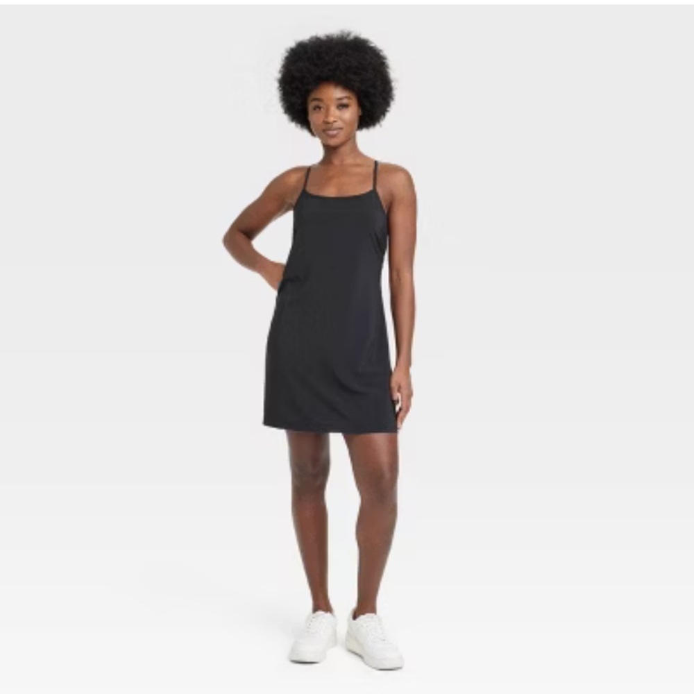 Women’s Flex Strappy Active Dress. Black. S - Picture 2 of 16